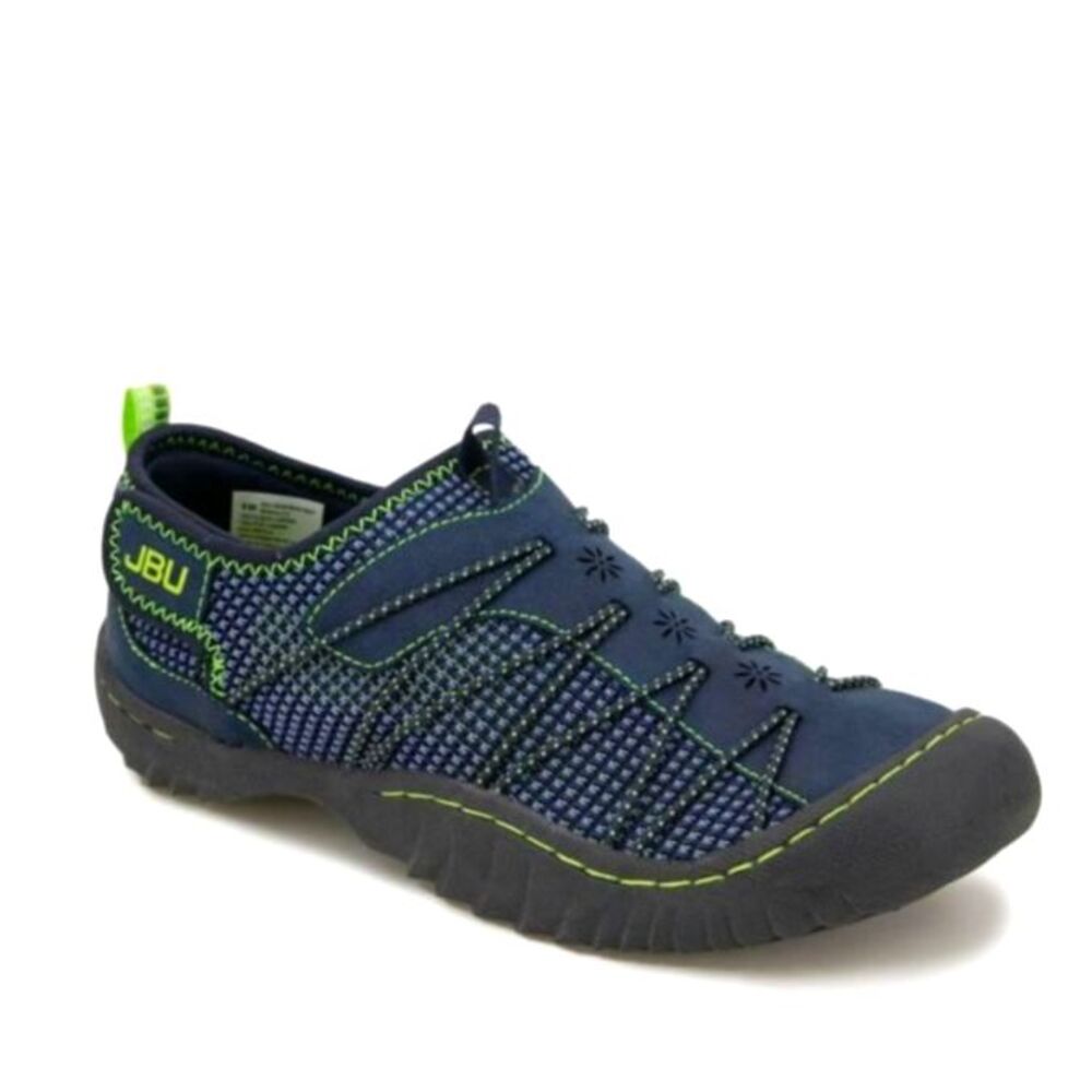 JBU by Jambu Navy Lime Green  Slip-on Water-Ready Active Sneaker Sz 9M